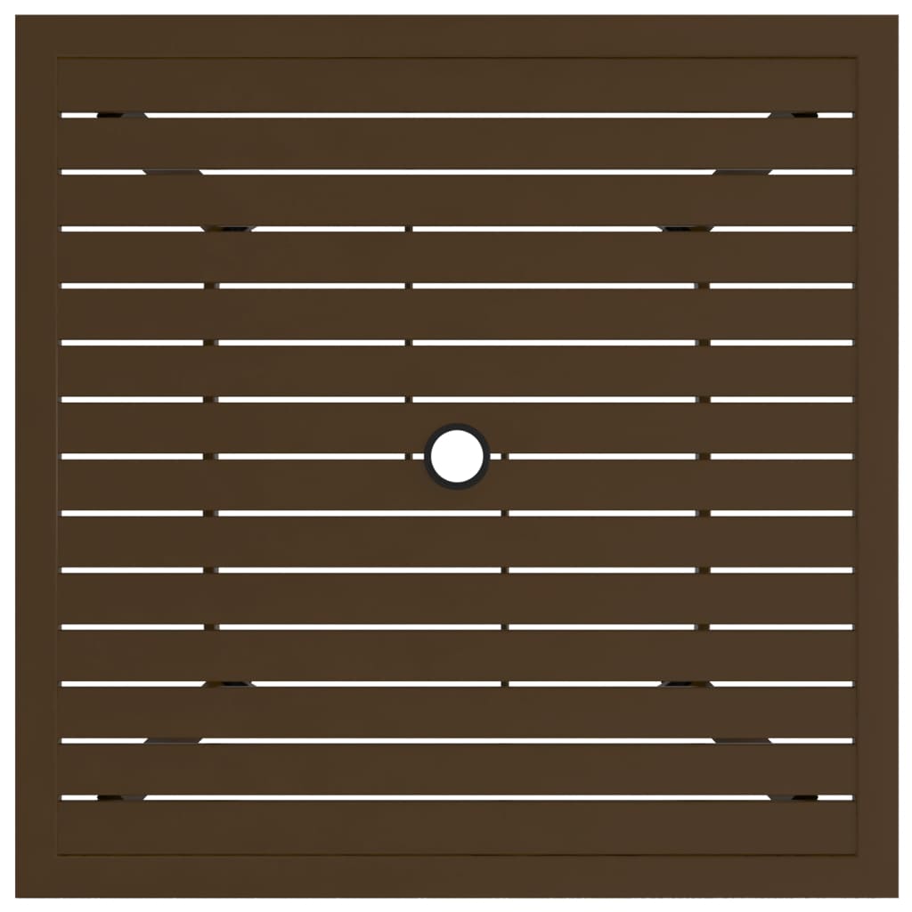 Tavolo da Giardino Marrone 81,5x81,5x72 cm in Acciaio - homemem39