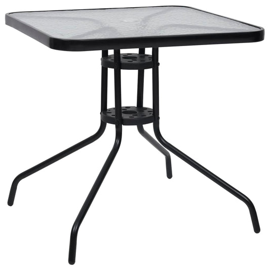 Black Garden Table 70x70x70 cm in Steel