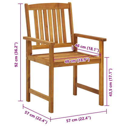 Sedie da Giardino 4 pz in Legno Massello di Acacia | homemem39