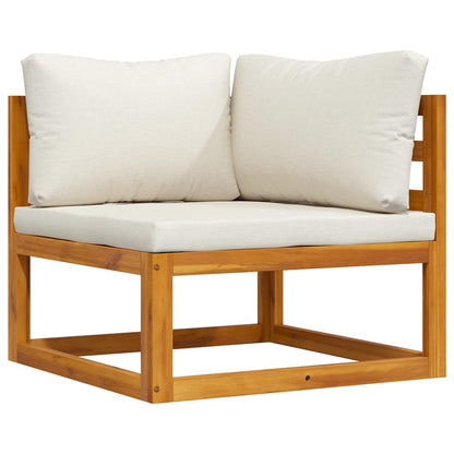 Divani Modulari Angolari 2 pz con Cuscino Bianco Crema | homemem39