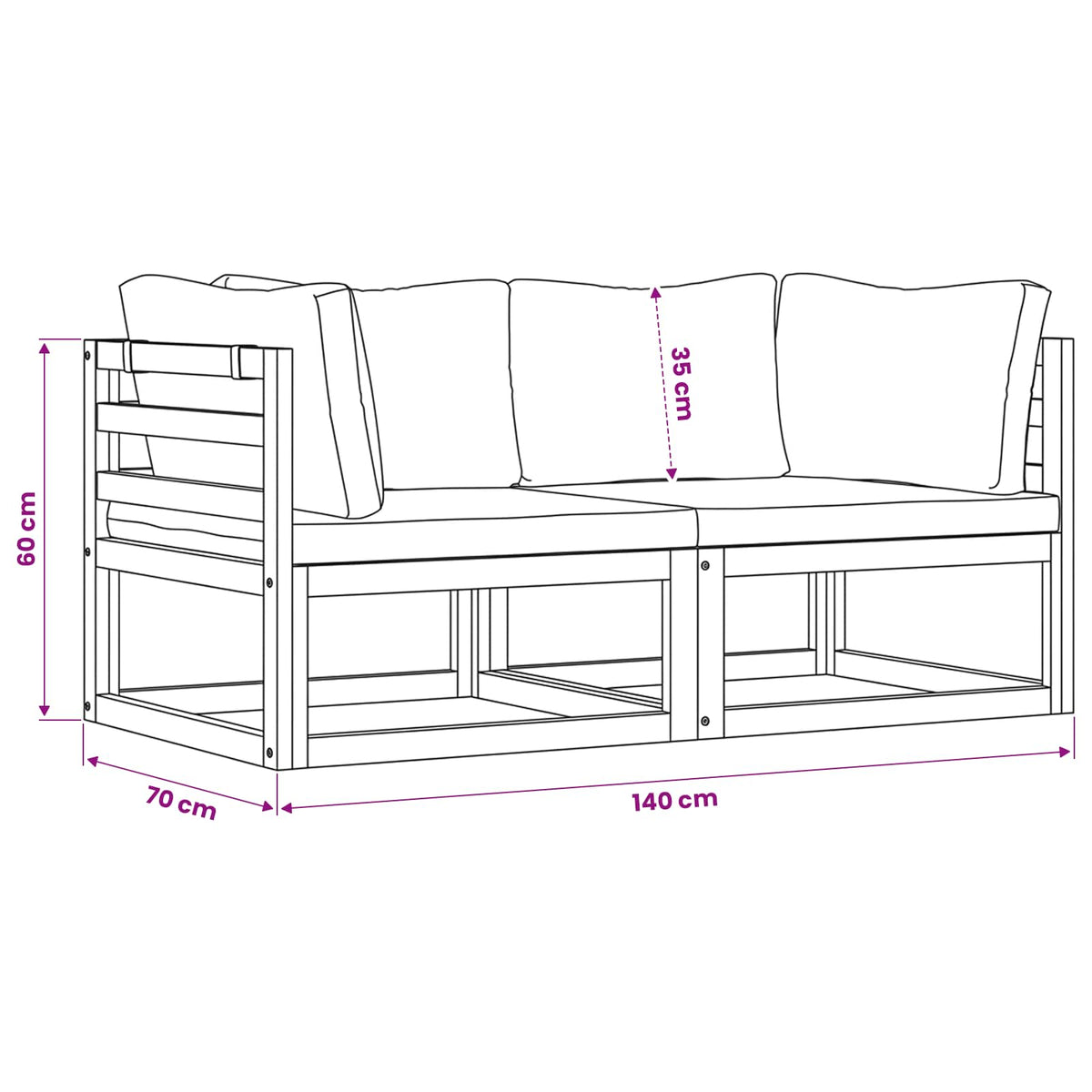 Divani Modulari Angolari 2 pz con Cuscino Bianco Crema