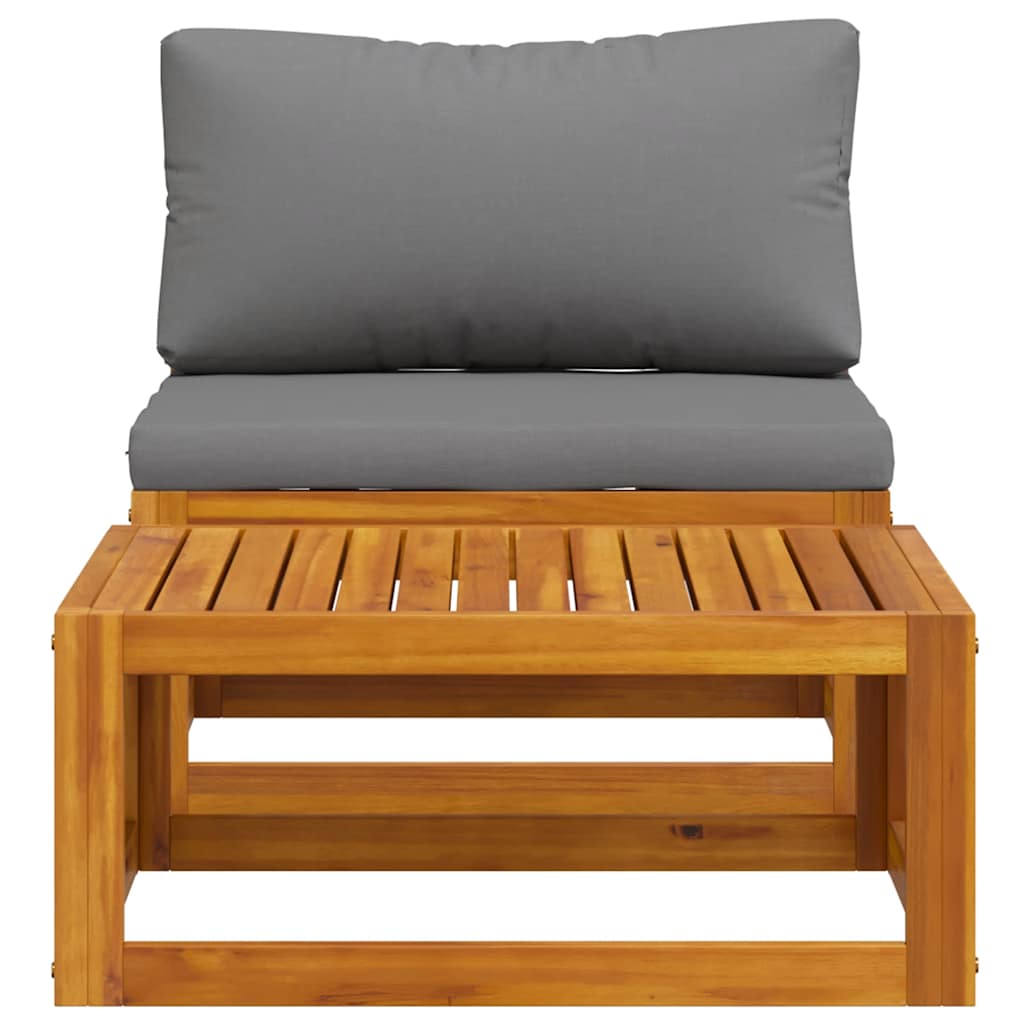 Set Divani da Giardino 2 pz con Cuscini in Massello di Acacia | homemem39