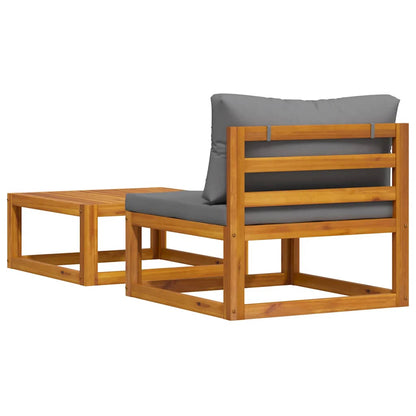 Set Divani da Giardino 2 pz con Cuscini in Massello di Acacia | homemem39
