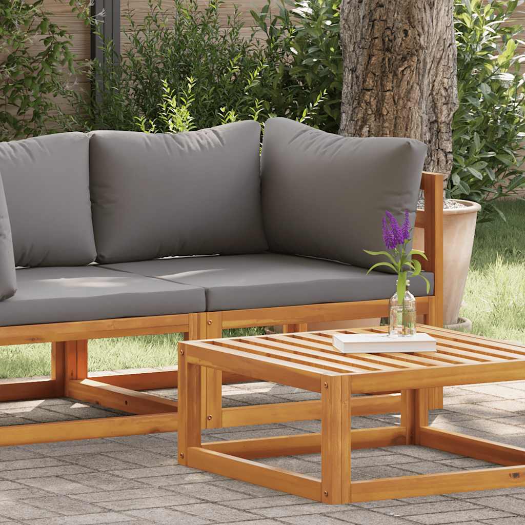 Divano Angolare Modulare Cuscini Grigio Scuro Massello Acacia | homemem39