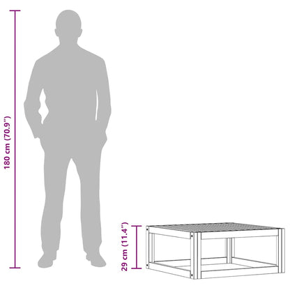 Tavolino da Caffè 68x68x29 cm in Legno Massello di Acacia