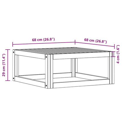 Tavolino da Caffè 68x68x29 cm in Legno Massello di Acacia