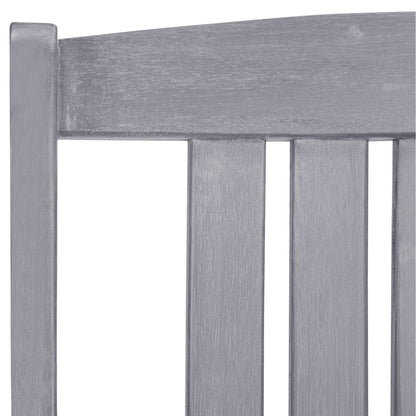 Sedie da Giardino 4 pz in Legno Massello di Acacia Grigio | homemem39