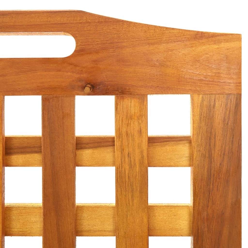 Divisorio a 3 Pannelli Grigio 121x2x170 cm in Massello Acacia | homemem39
