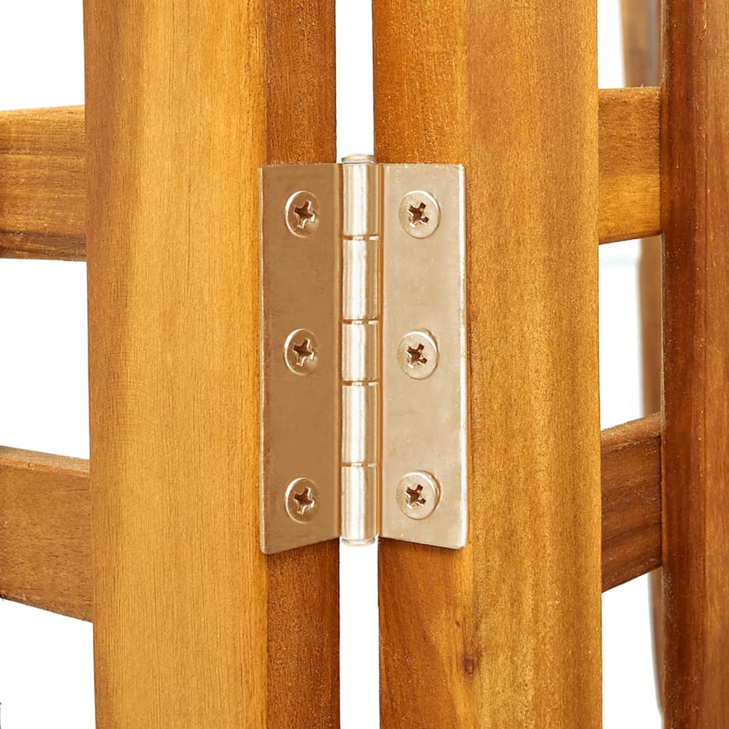 Divisorio a 3 Pannelli Grigio 121x2x170 cm in Massello Acacia | homemem39