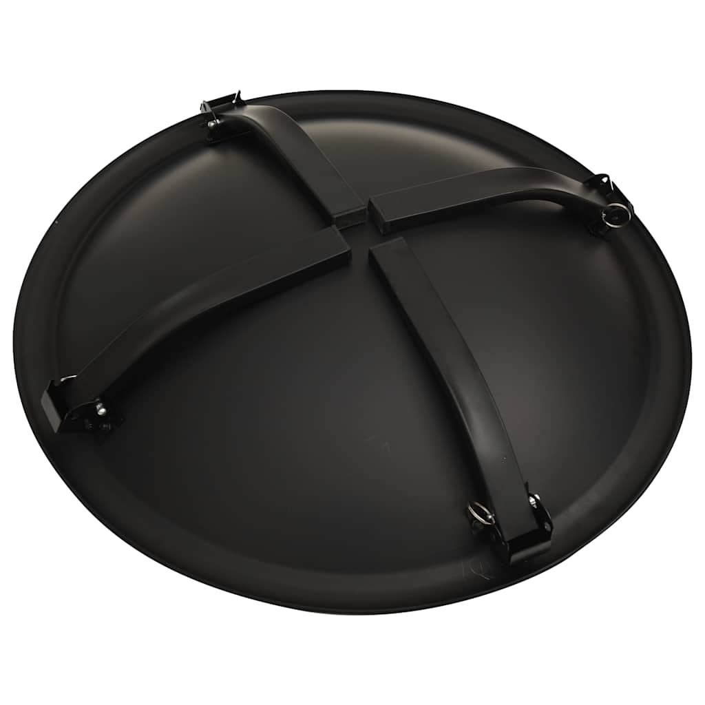 Braciere e Barbecue 2 in 1 con Attizzatoio 56x56x49 cm Acciaio - homemem39