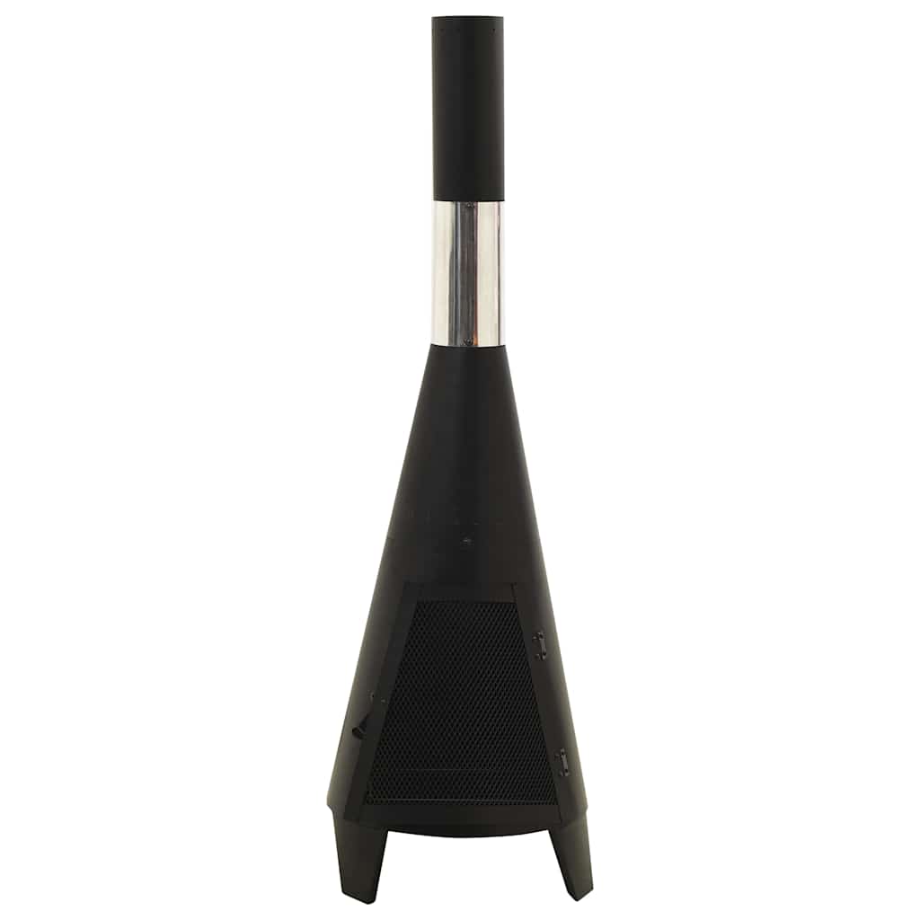 Stufa da Giardino con Attizzatoio 38x38x122 cm Acciaio