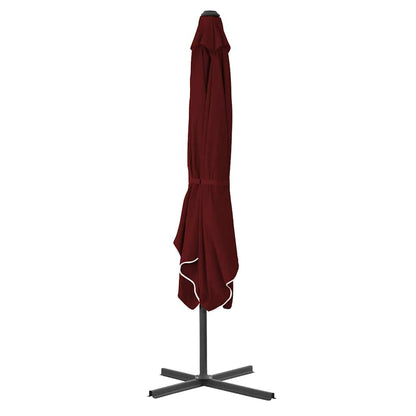 Ombrellone con Palo in Acciaio Rosso Bordò 250x250x230 cm | homemem39
