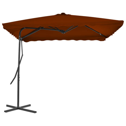 Ombrellone con Palo in Acciaio Terracotta 250x250x230 cm | homemem39