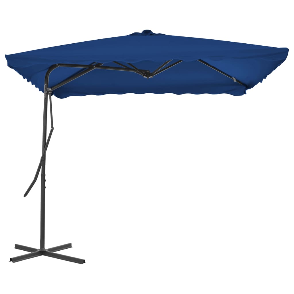 Ombrellone Giardino con Palo in Acciaio Blu 250x250x230 cm - homemem39