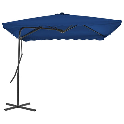Ombrellone Giardino con Palo in Acciaio Blu 250x250x230 cm - homemem39