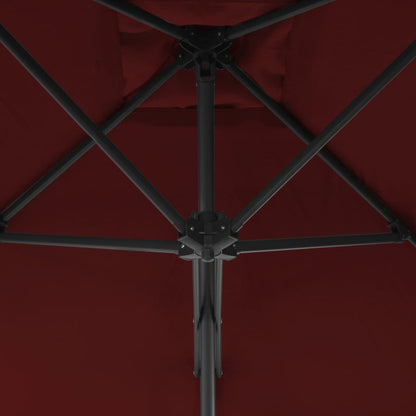 Ombrellone con Palo in Acciaio Rosso Bordò 300x230 cm | homemem39