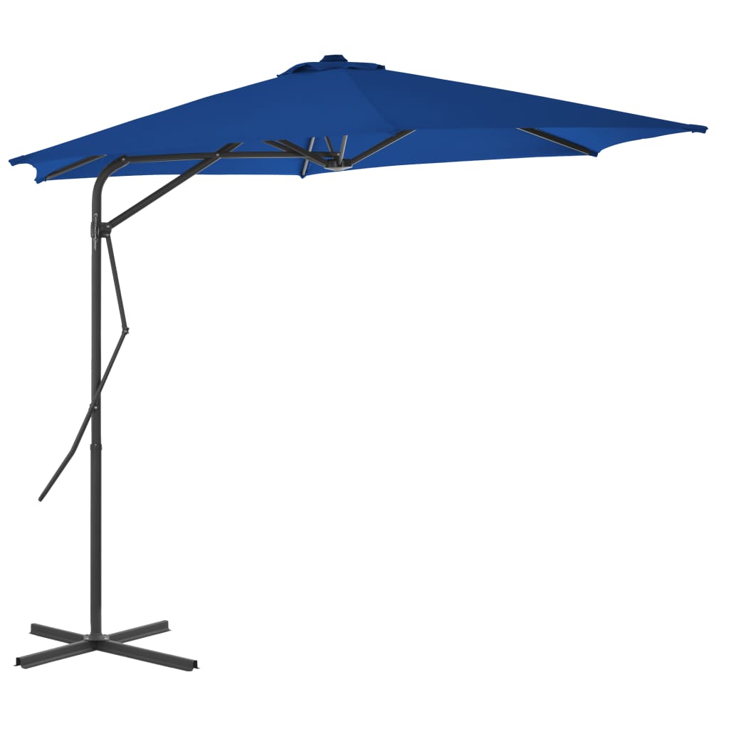 Ombrellone da Giardino con Palo in Acciaio Blu 300x230 cm - homemem39