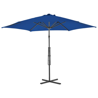 Ombrellone da Giardino con Palo in Acciaio Blu 300x230 cm | homemem39