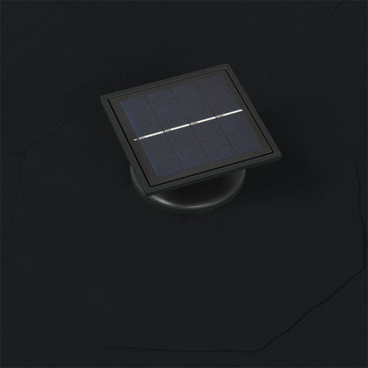 Ombrellone da Giardino a Parete con LED 300 cm Nero | homemem39