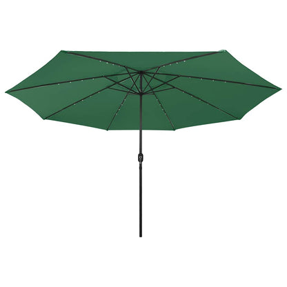 Ombrellone da Giardino con Luci LED 400 cm Verde