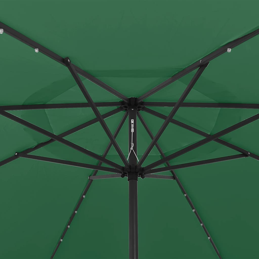 Ombrellone da Giardino con Luci LED 400 cm Verde