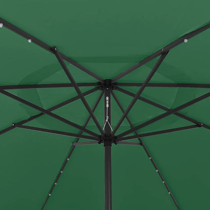 Ombrellone da Giardino con Luci LED 400 cm Verde