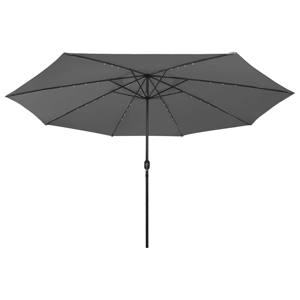 Ombrellone da Giardino con Luci LED 400 cm Antracite | homemem39