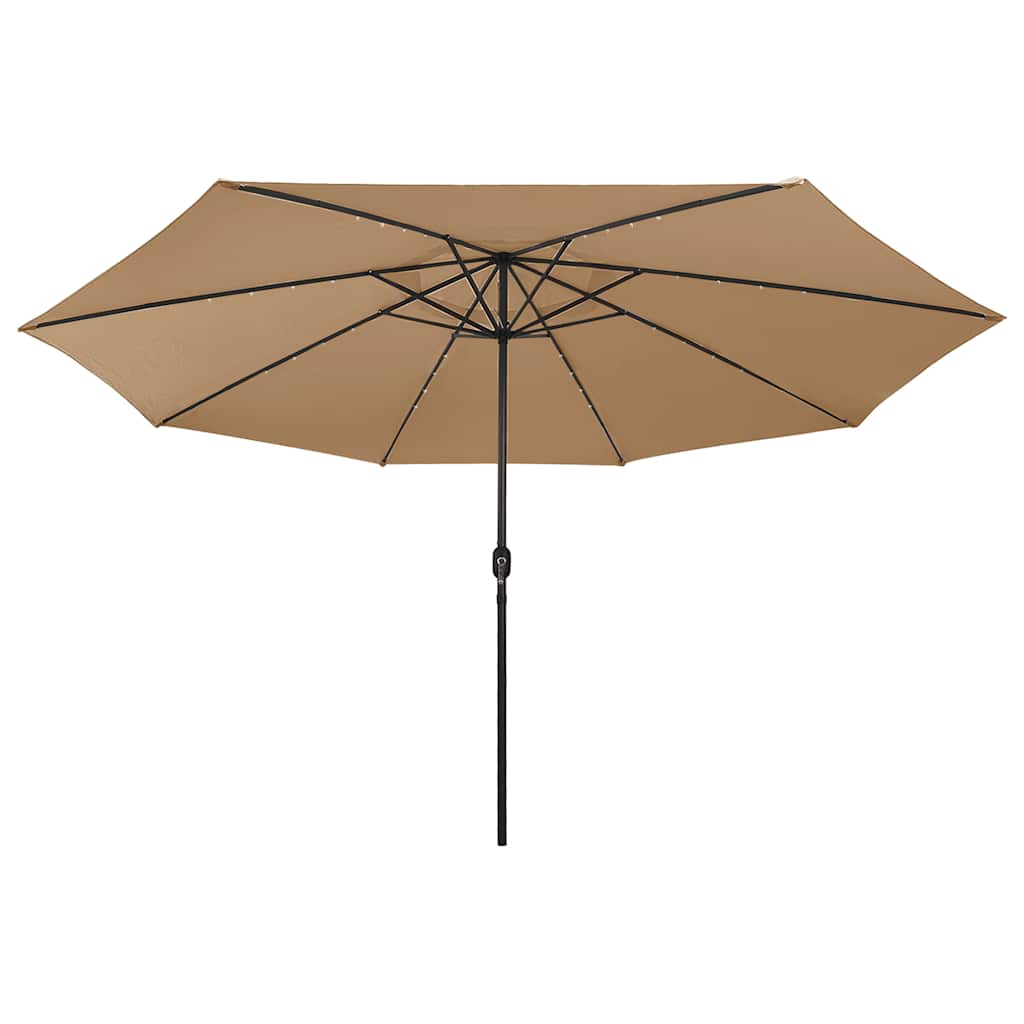 Ombrellone da Giardino con Luci LED 400 cm Tortora | homemem39