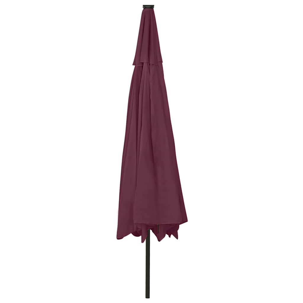 Ombrellone da Giardino con Luci LED 400 cm Rosso Bordò | homemem39