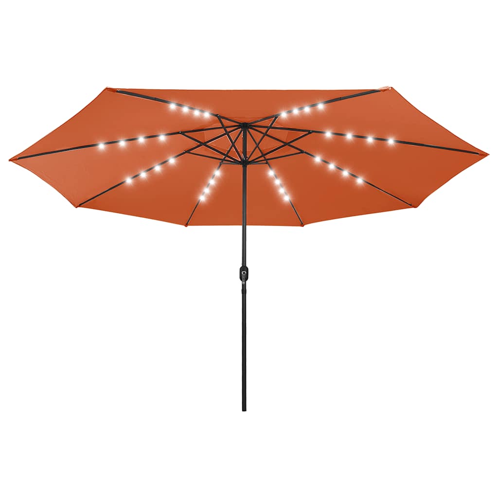 Ombrellone da Giardino con Luci LED 400 cm Terracotta | homemem39