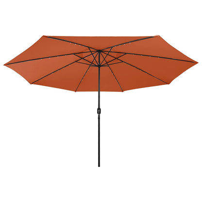 Ombrellone da Giardino con Luci LED 400 cm Terracotta