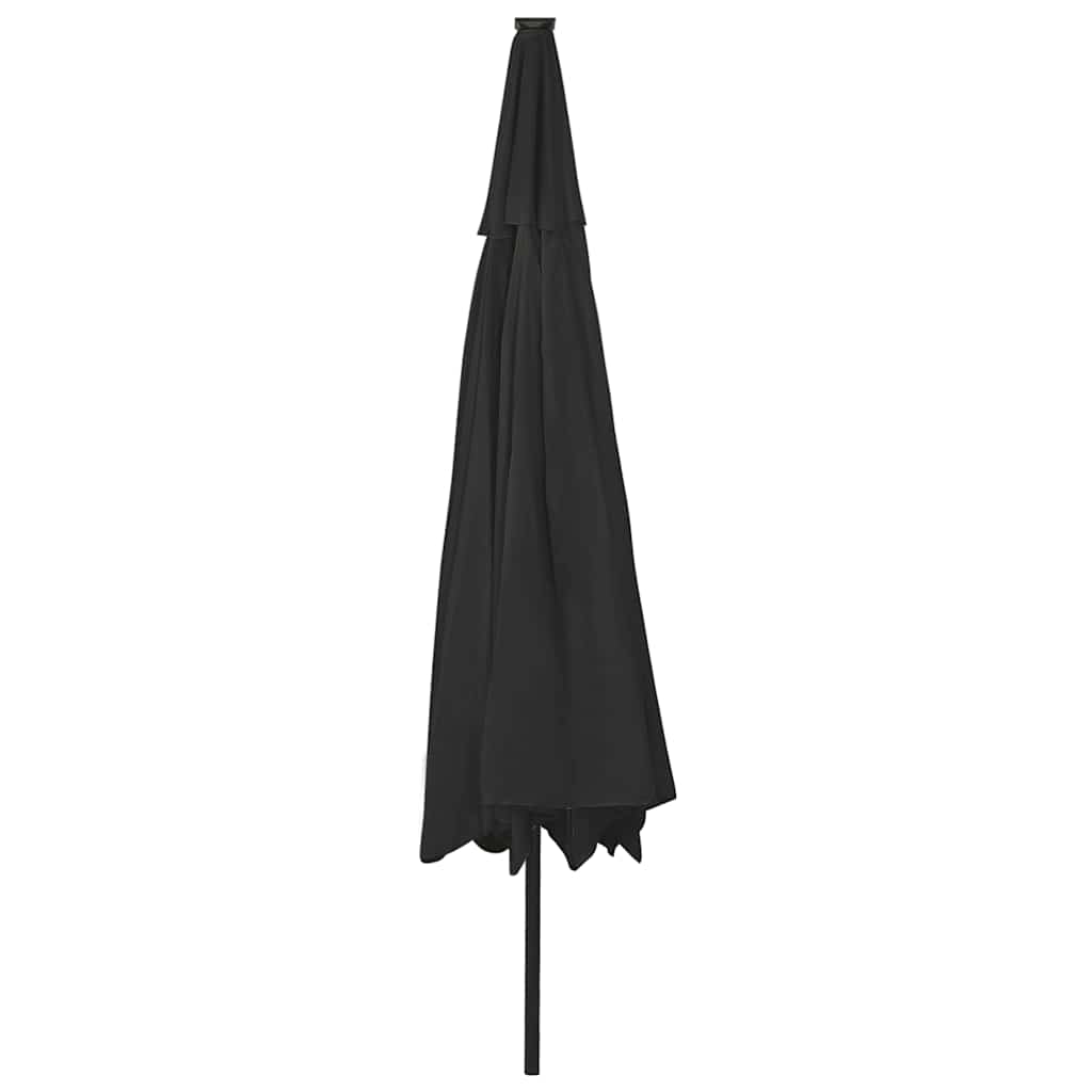 Ombrellone da Giardino con Luci LED 400 cm Nero | homemem39