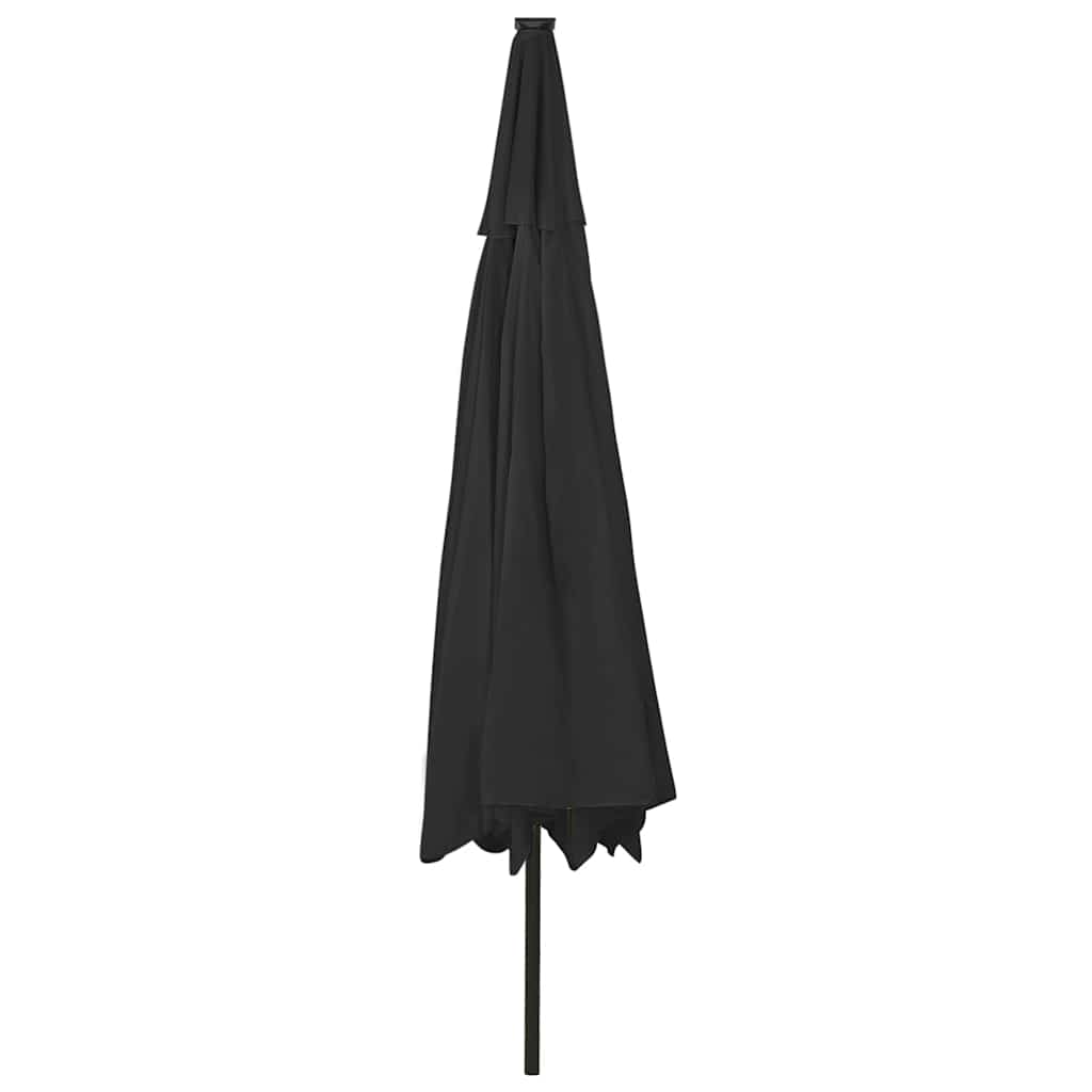 Ombrellone da Giardino con Luci LED 400 cm Nero