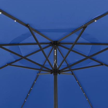 Ombrellone da Giardino con Luci LED 400 cm Azzurro