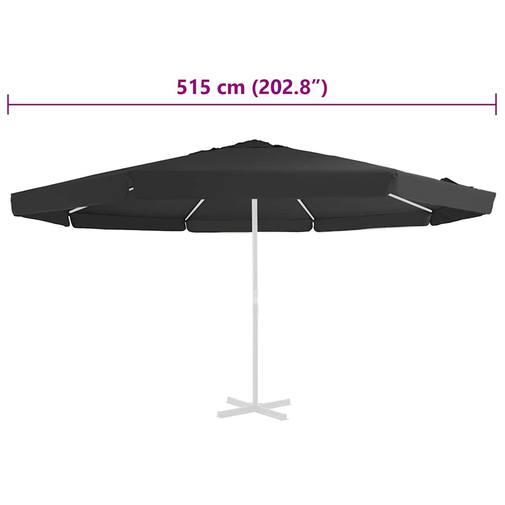 Telo di Ricambio per Tenda da Sole Nero 515 cm | homemem39