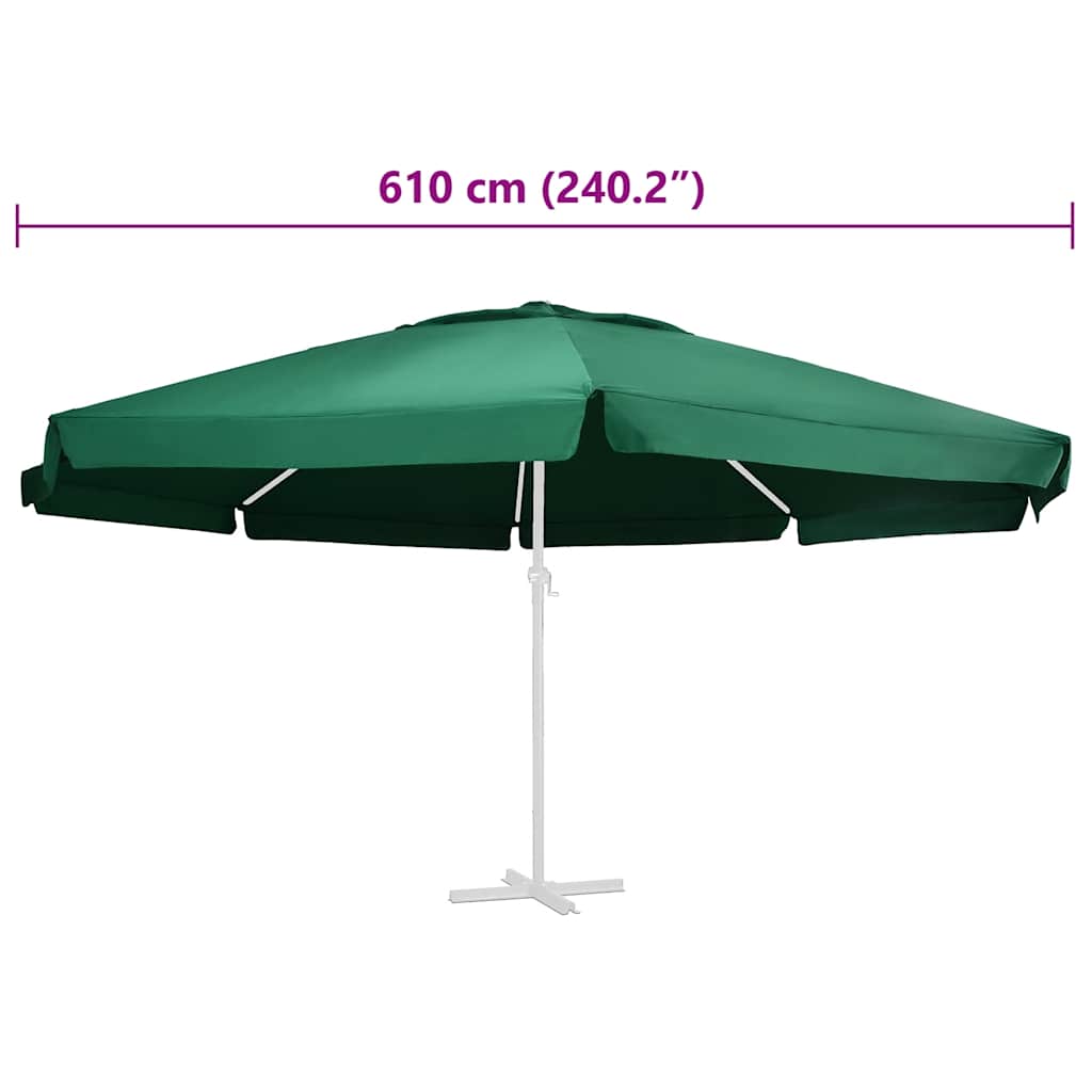 Telo di Ricambio per Ombrellone Verde 610 cm | homemem39
