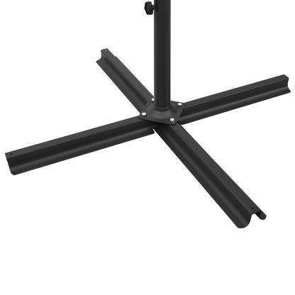 Ombrellone Doppio con Palo in Acciaio Antracite 600x300 cm | homemem39