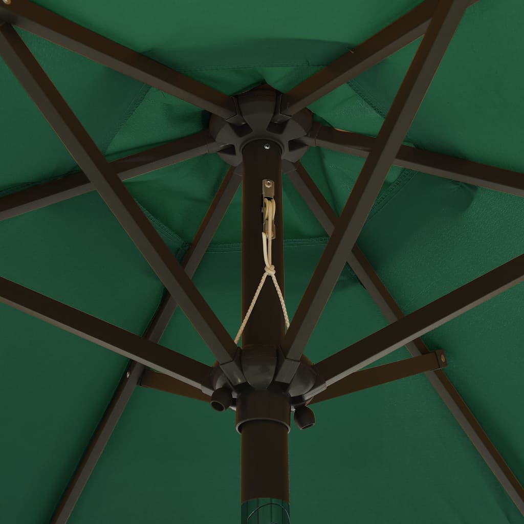 Ombrellone da Giardino con Luci LED Verde 200x211 cm Alluminio | homemem39