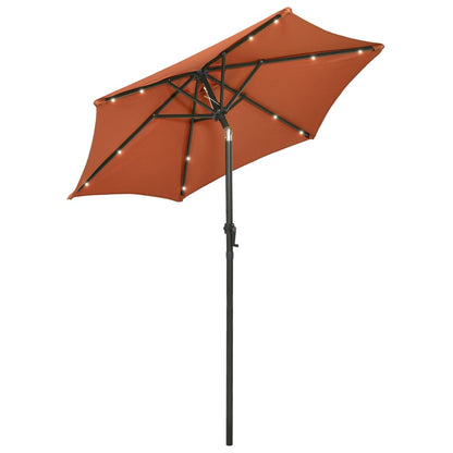 Ombrellone con Luci LED Terracotta 200x211 cm in Alluminio | homemem39