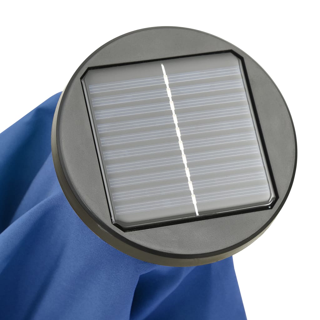 Ombrellone con Luci LED Azzurro 200x211 cm in Alluminio | homemem39