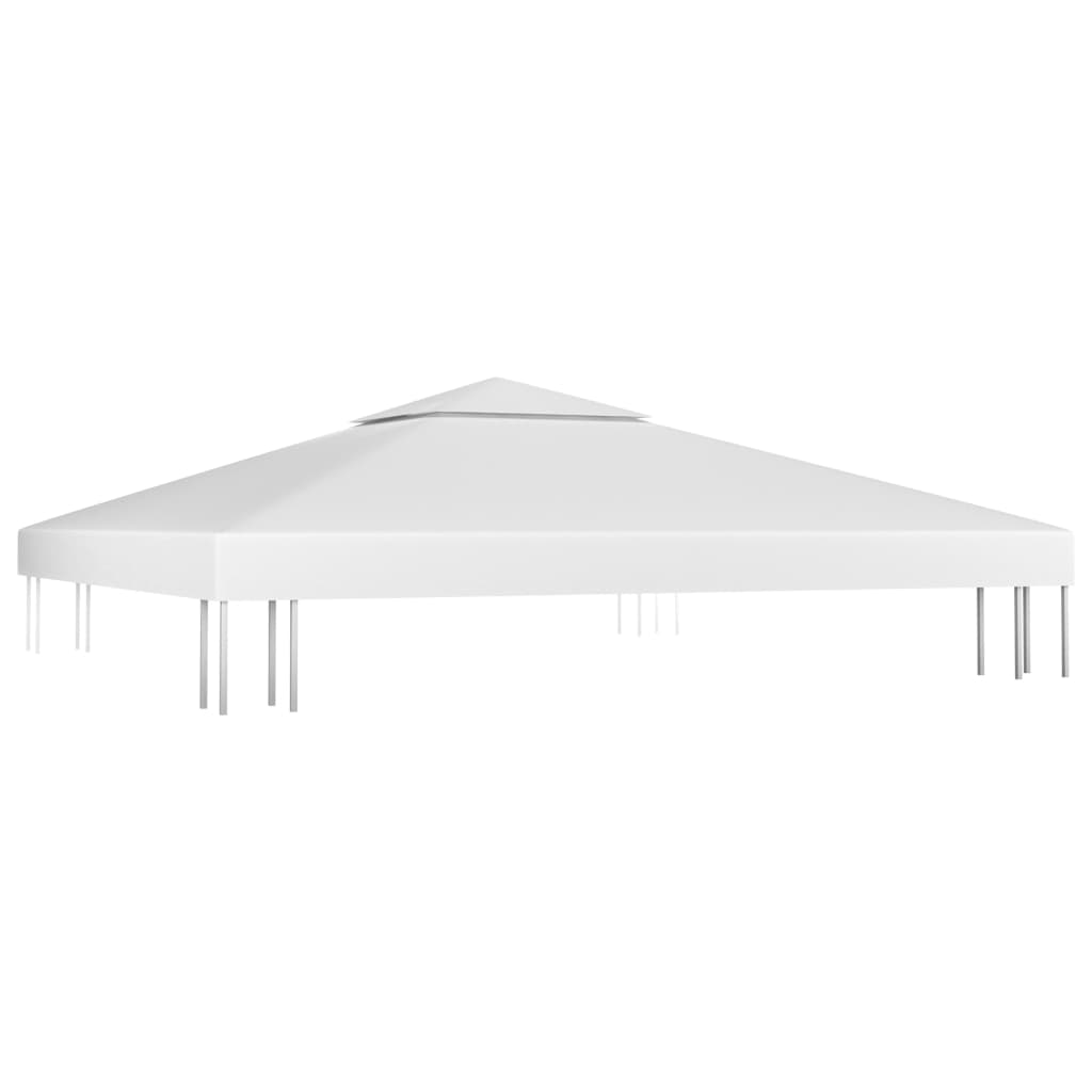 Copertura Superiore per Gazebo a 2 Strati 310 g/m² 3x3 m Bianca - homemem39