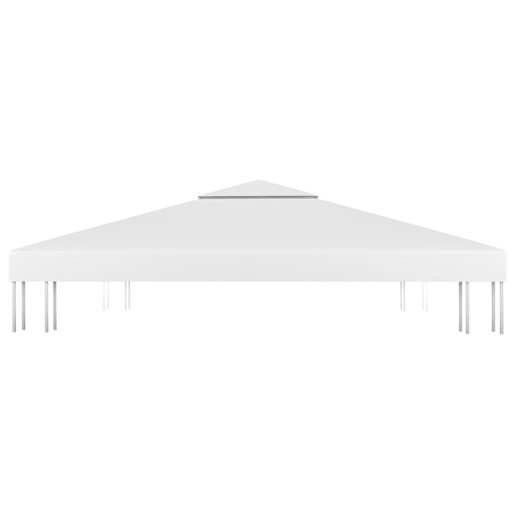 Copertura Superiore per Gazebo a 2 Strati 310 g/m² 3x3 m Bianca - homemem39