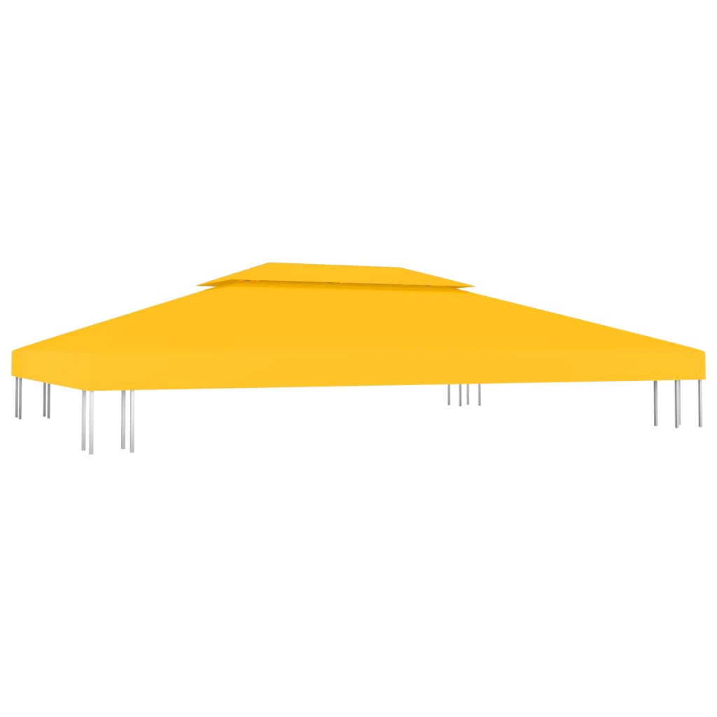 Copertura Superiore per Gazebo a 2 Strati 310 g/m² 4x3 m Gialla - homemem39