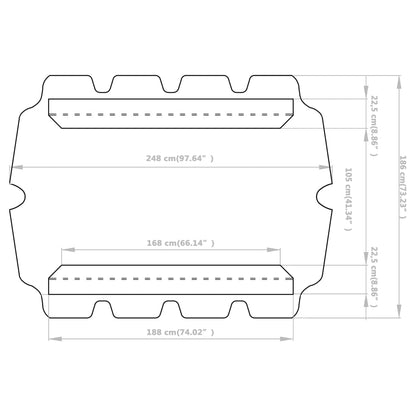 Baldacchino per Dondolo Giardino Crema 188/168x145/110 cm