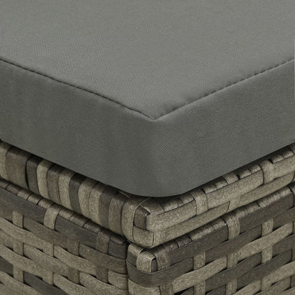 Set Divani da Giardino 4 pz con Cuscini in Polyrattan Grigio | homemem39