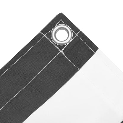 Paravento da Balcone Antracite e Bianco 90x300cm Tessuto Oxford | homemem39