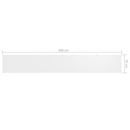 Paravento Balcone Bianco 75x500 cm in Tessuto Oxford | homemem39