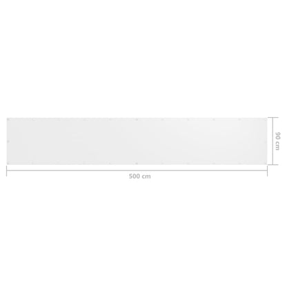 Paravento da Balcone Bianco 90x500 cm in Tessuto Oxford | homemem39