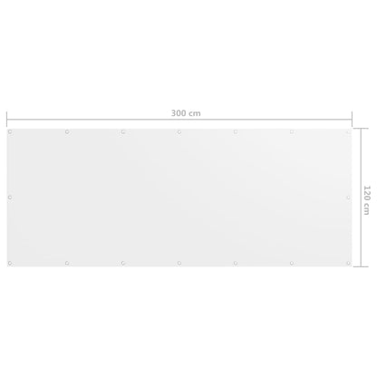 Paravento Balcone Bianco 120x300 cm Tessuto Oxford | homemem39