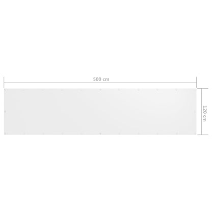 Paravento Balcone Bianco 120x500 cm in Tessuto Oxford | homemem39